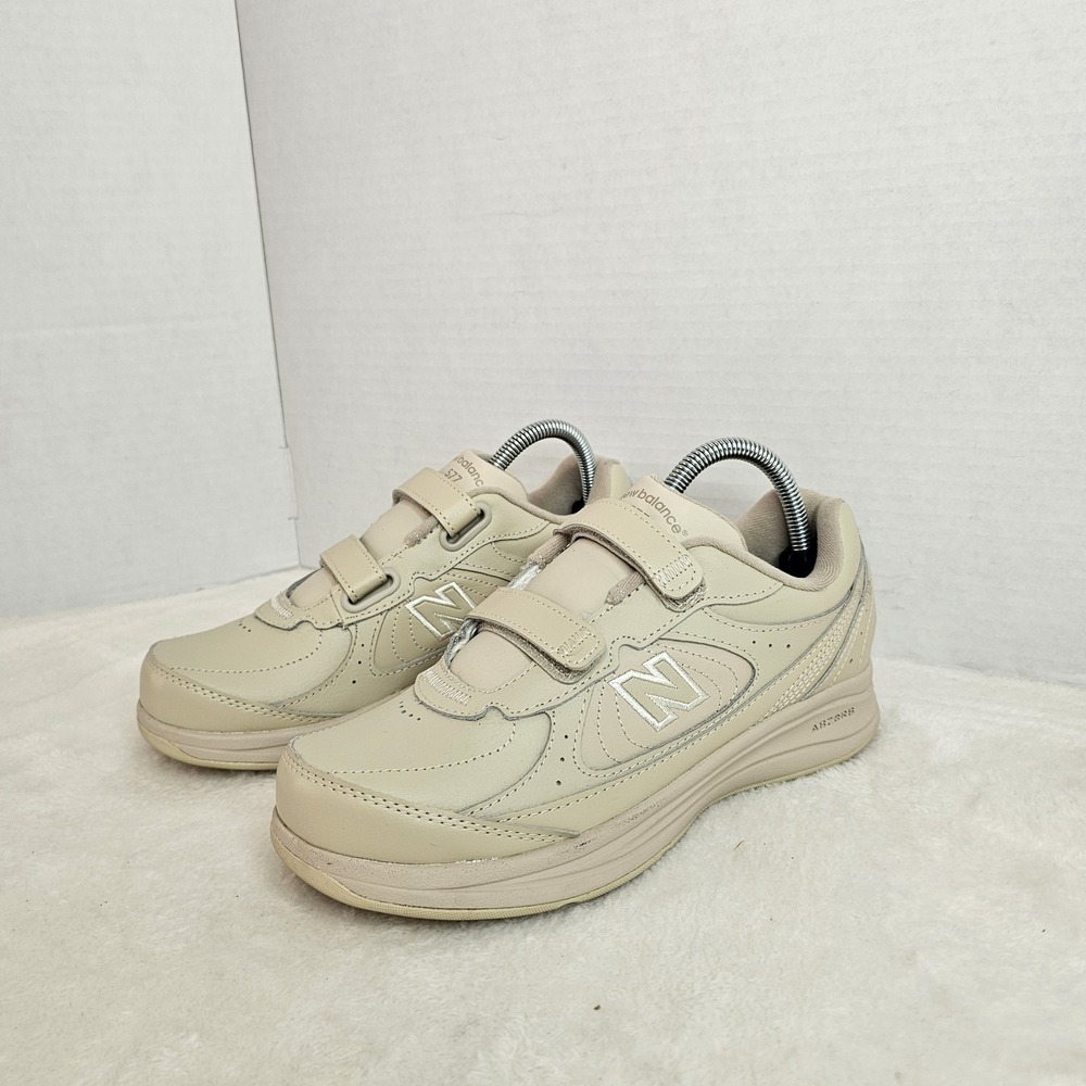 New Balance 577 Womens 7.5B Tan 2 Strap Walking Sneakers Hook & Loop